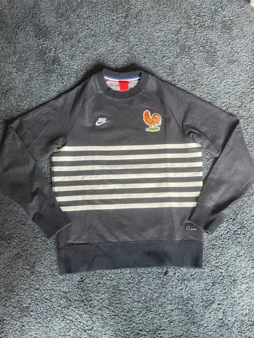 Nike x France FFF Crewneck Sweatshirt — Dark Grey, Size M